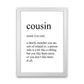 Cousin Definition Kunstdruck