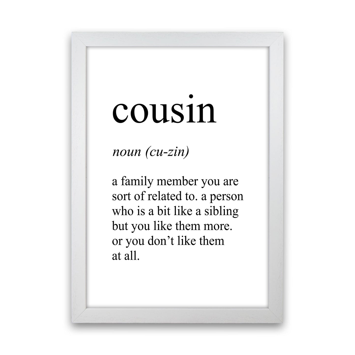 Cousin Definition Kunstdruck