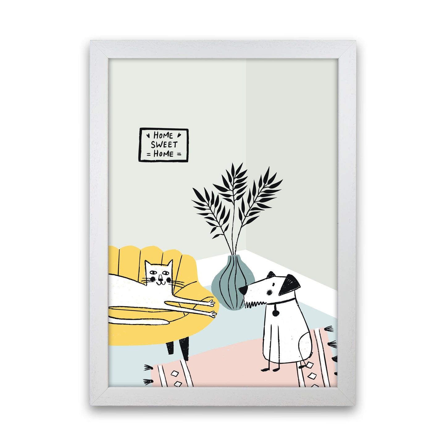 Frendorf | Hund und Katze Chat Kunstdruck