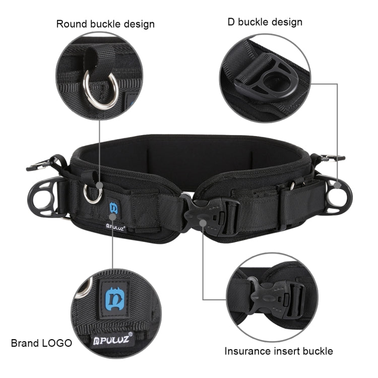 Frendorf | PULUZ 2 in 1 Multi-functionele Bundel Tailleband Strap + Dubbele Schouderband Kits met Haak voor SLR / DSLR Camera's