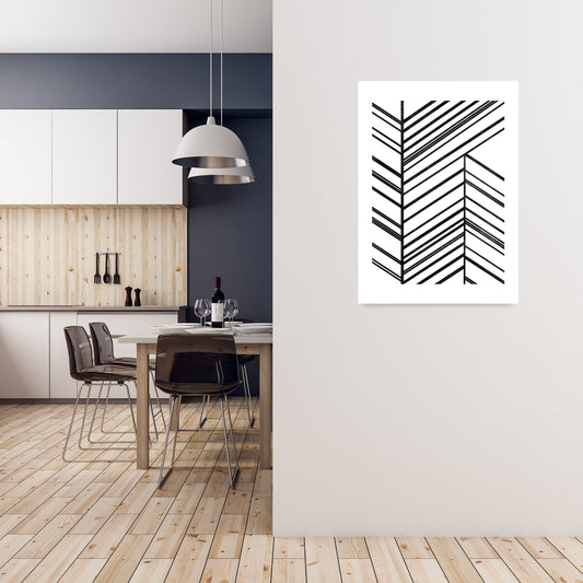 Schwarz Weiß Grobe Linien Druck