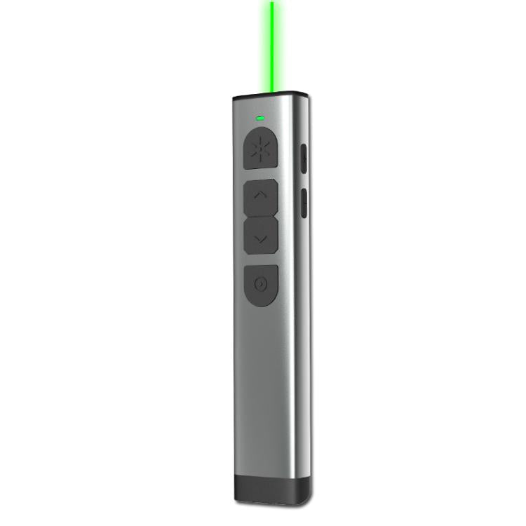 Frendorf | Doosl Dsit038 2.4GHz Wireless Presenter PowerPoint Clicker Präsentationsfernbedienung grüner Laserpointer, Steuerungsreichweite: 100m