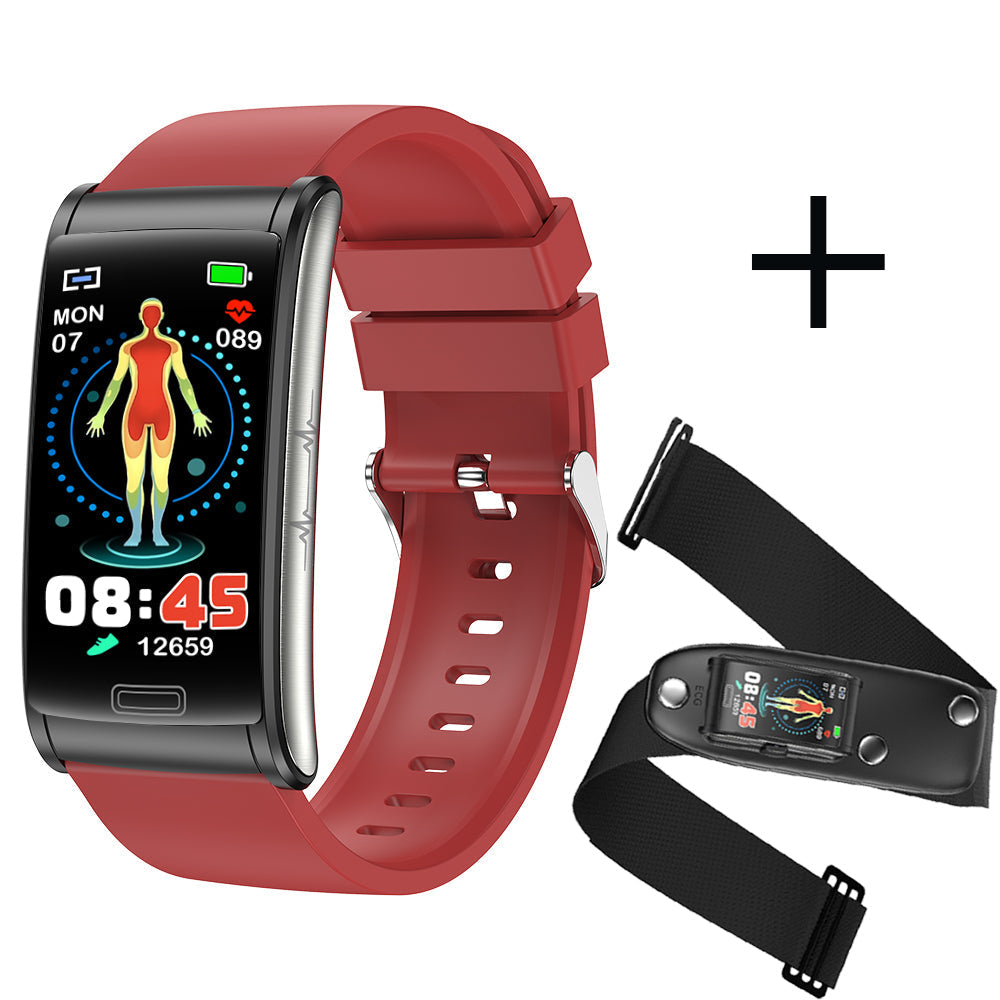 Frendorf | Smart Armband 3-Kanal-EKG Blutdruck Blutsauerstoff Blutzucker Schlaferkennung