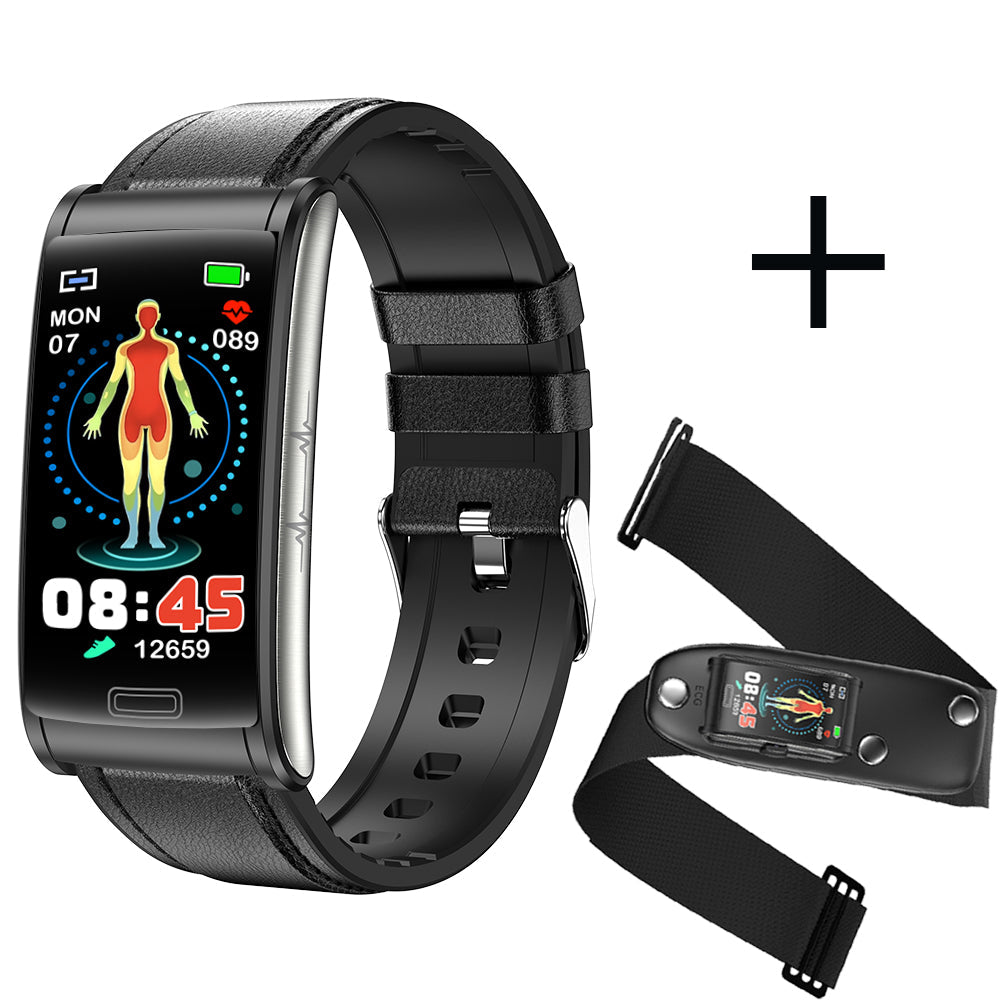Frendorf | BCBEARSCOME BCE600 3-Kanal-EKG HRV Blutzucker Blutdruck Blutsauerstoff Schlaferkennung HD Bluetooth Smart Armband