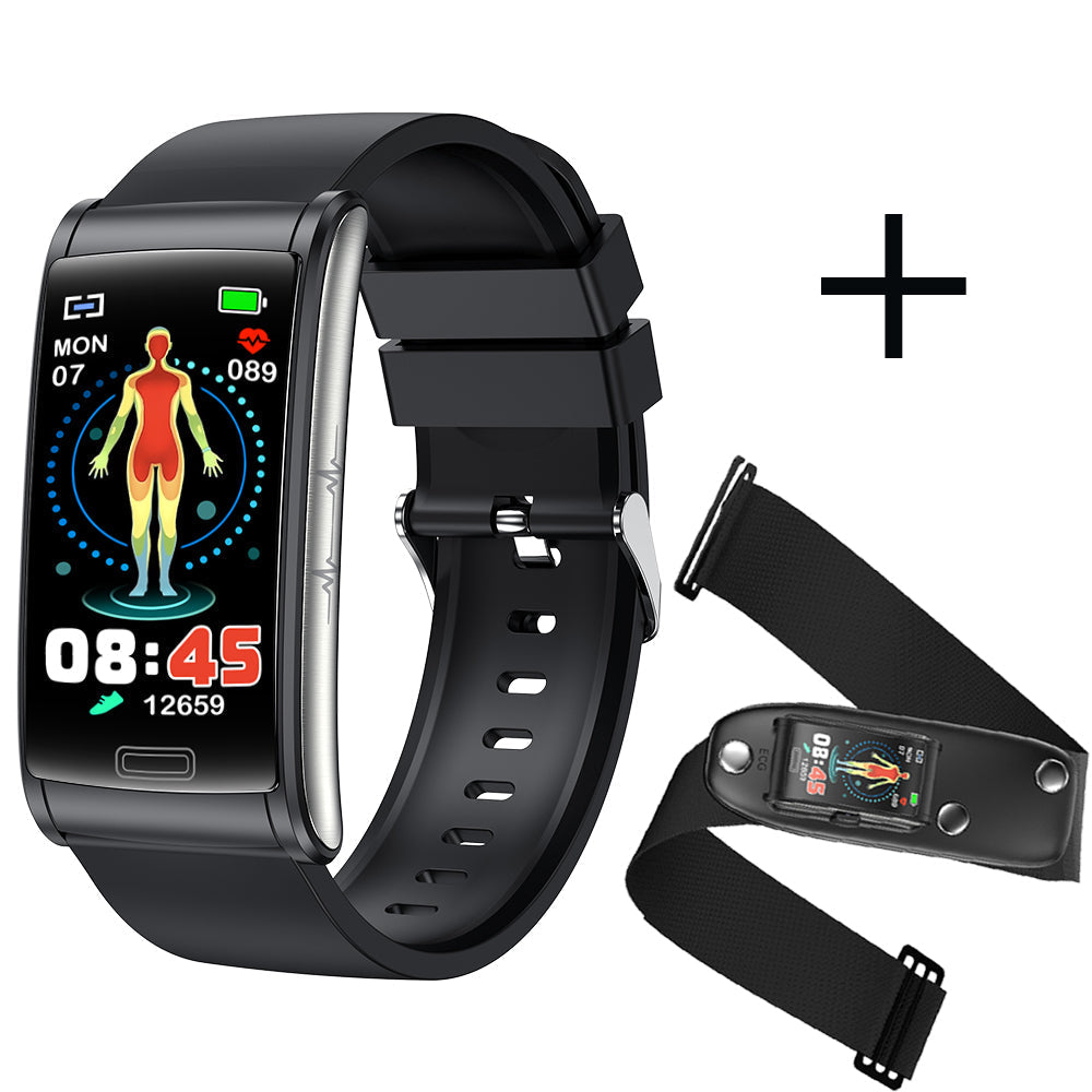 Frendorf | BCBEARSCOME BCE600 3-Kanal-EKG HRV Blutzucker Blutdruck Blutsauerstoff Schlaferkennung HD Bluetooth Smart Armband