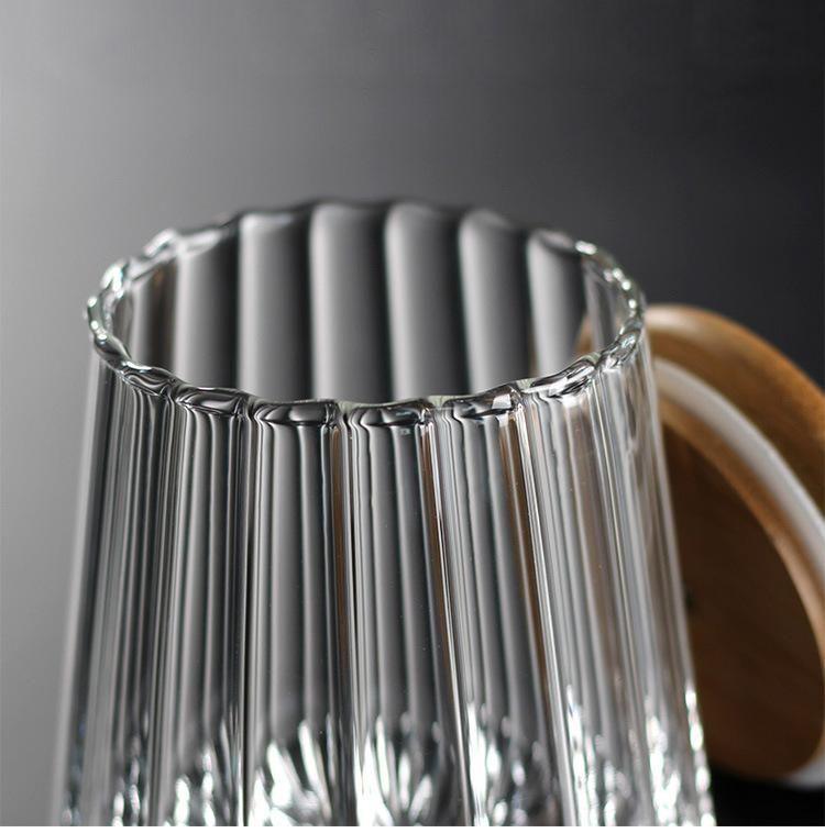 Frendorf | CharmWave Glas-Aufbewahrungsbehälter mit Deckel | Wellendesign | Luftdicht & Stilvoll