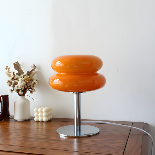 Italienischer Designer Glas Ei Tarts LED Tischlampe