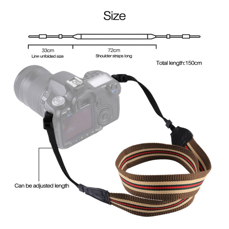 Frendorf | PULUZ Retro Etnische Stijl Multi-kleur Serie Strepen Schouder Neckoog Strap Camera Strap voor SLR / DSLR Camera's