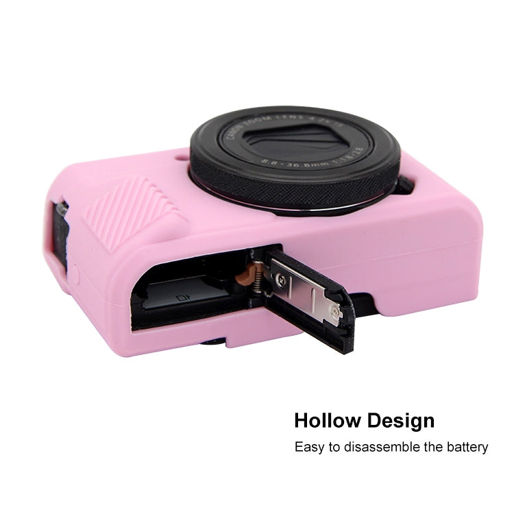 Frendorf | PULUZ Zachte Siliconen Beschermcase voor Canon EOS G7 X Mark II (Roze)