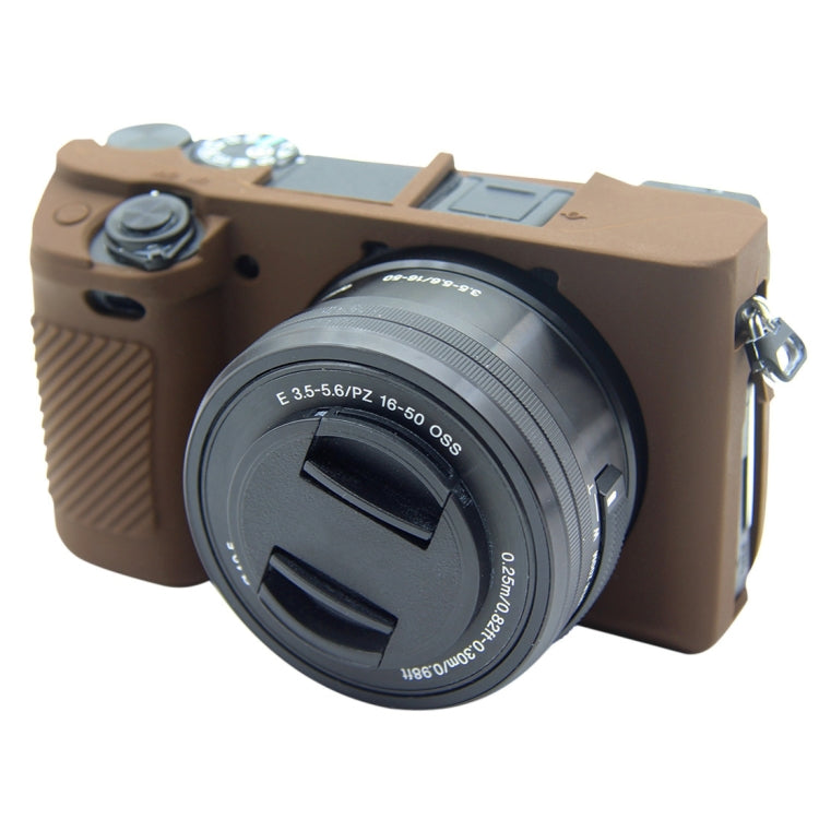 Frendorf | PULUZ Zachte Siliconen Beschermhoes voor Sony ILCE-6300 / A6400 (Koffie)