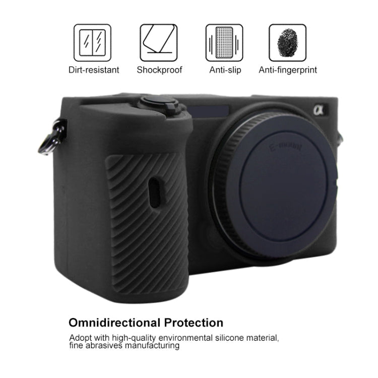 Frendorf | PULUZ Zachte Siliconen Beschermhoes voor Sony A6600 / ILCE-6600 (Zwart)