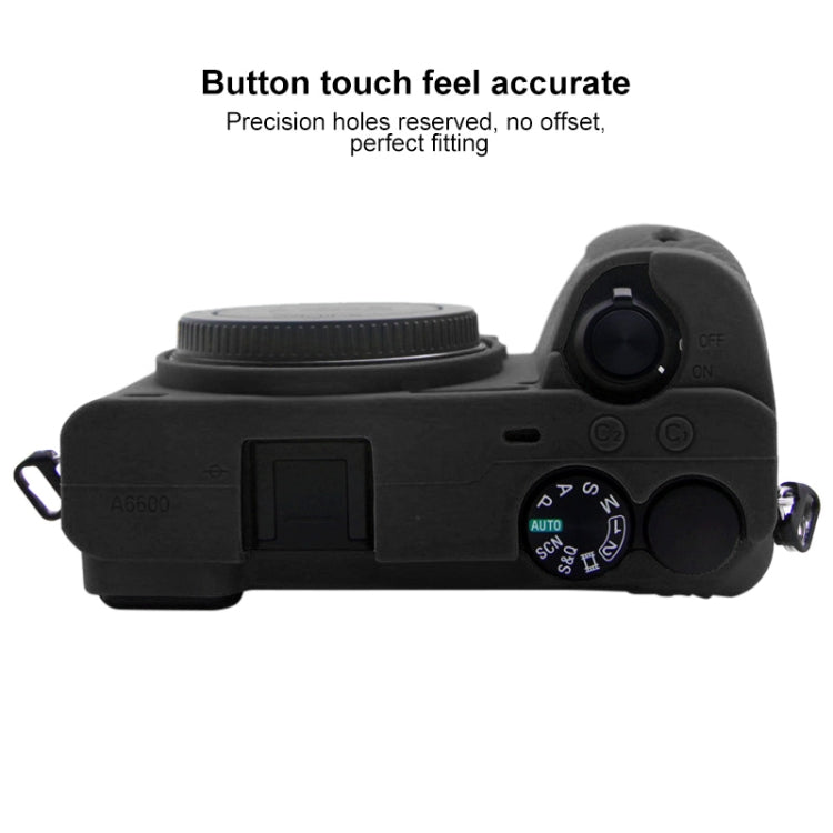 Frendorf | PULUZ Zachte Siliconen Beschermhoes voor Sony A6600 / ILCE-6600 (Zwart)