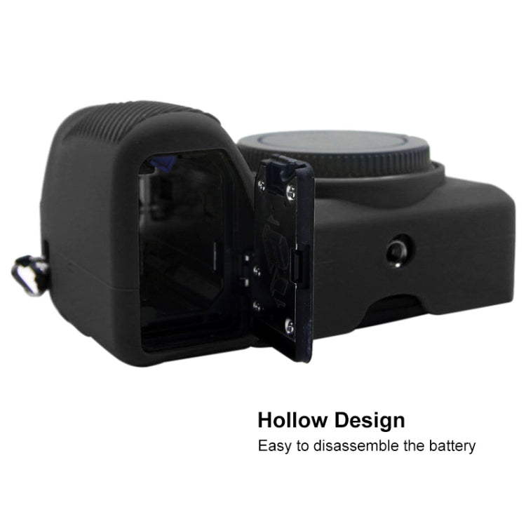 Frendorf | PULUZ Zachte Siliconen Beschermhoes voor Sony A6600 / ILCE-6600 (Zwart)