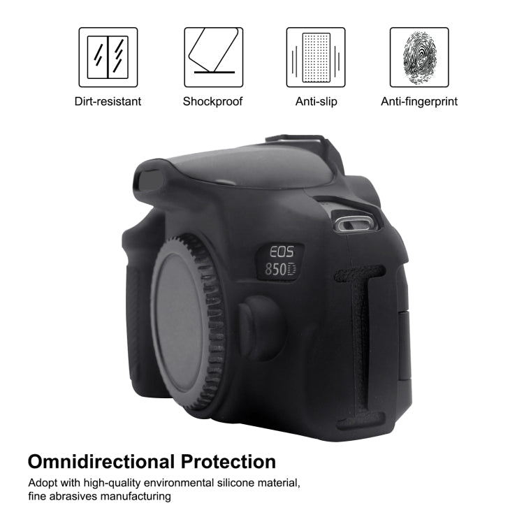 Frendorf | PULUZ Soff Silikon Schutzhülle für Canon EOS 850D (Schwarz)