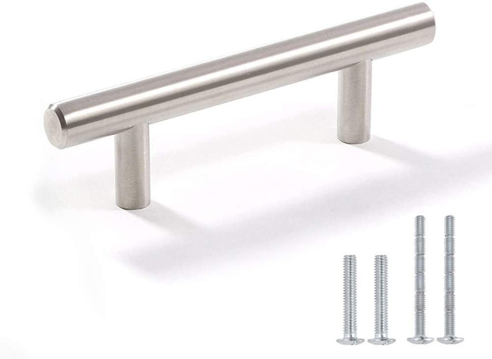 Gebürstetes Nickel Moderne Edelstahl Schubladenbeschläge T-Bar Griffe