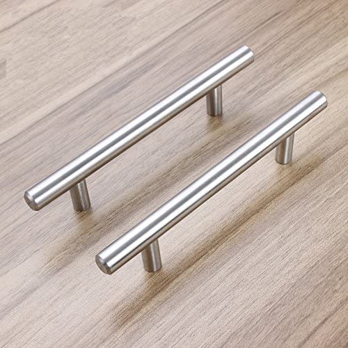 Gebürstetes Nickel Moderne Edelstahl Schubladenbeschläge T-Bar Griffe