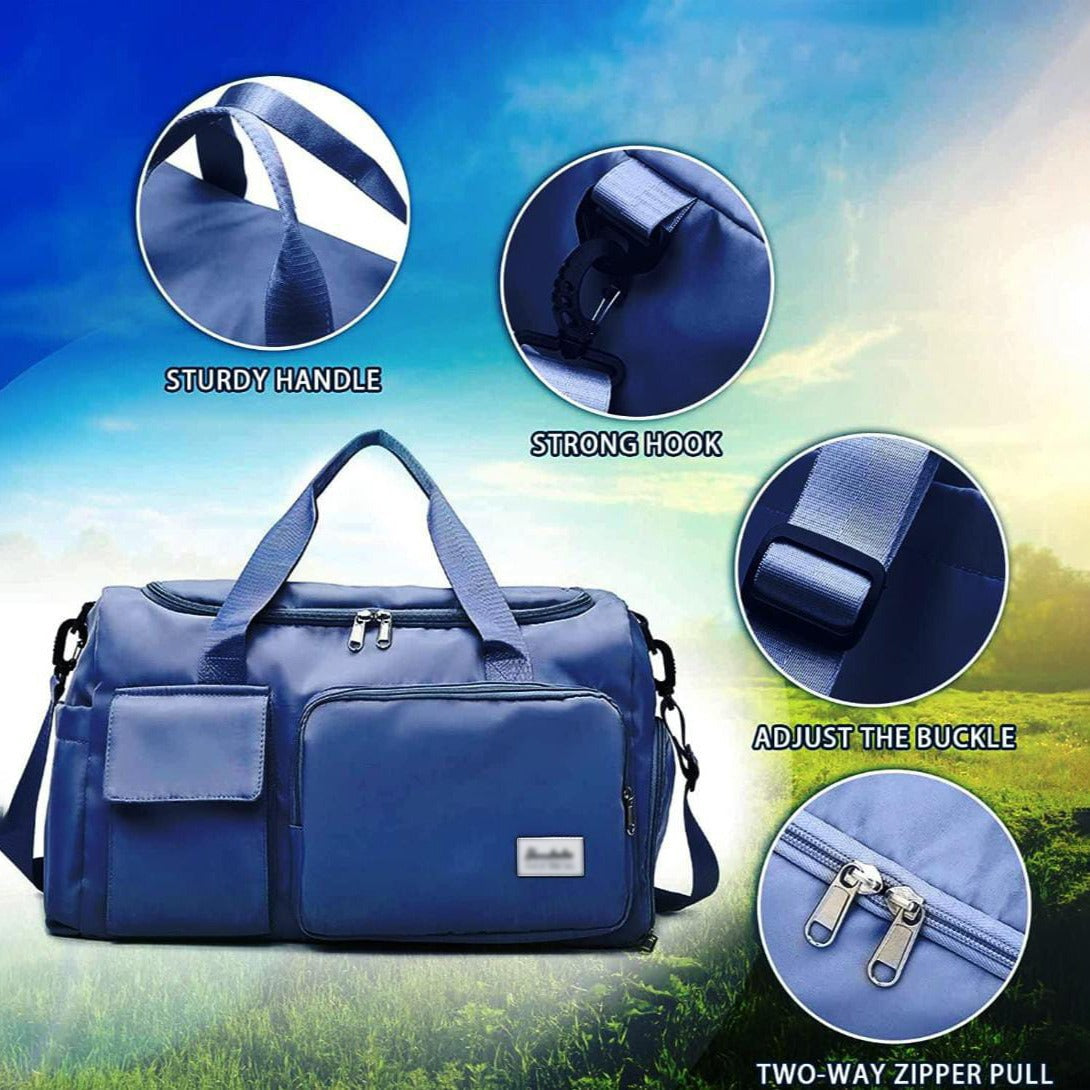 Frendorf | Multi-Taschen Reisetasche, Sport- und Gymnastik-Duffle mit separatem Schuhfach