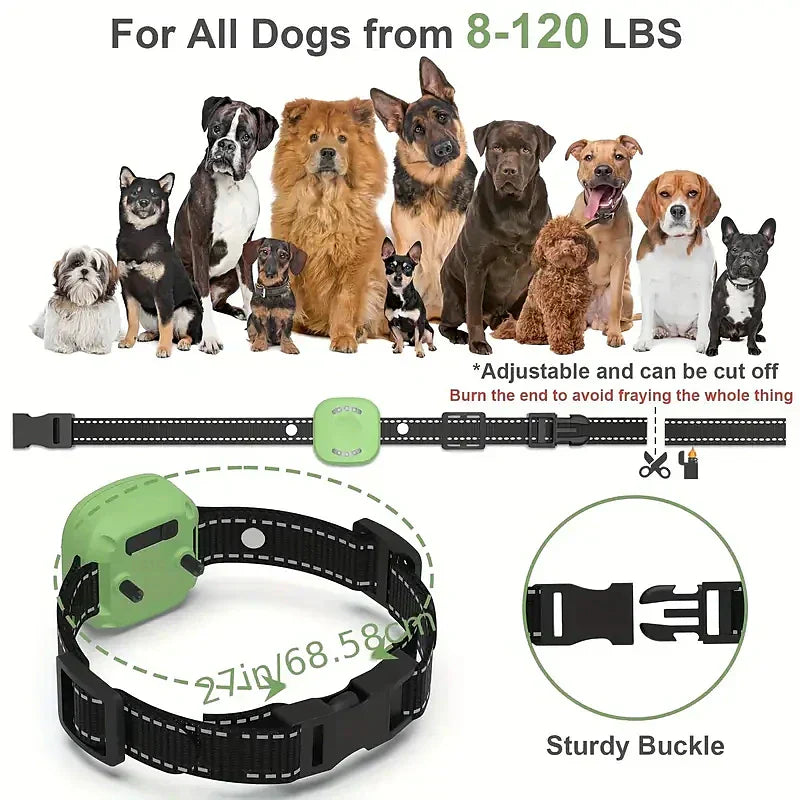 Frendorf | Haustierhund Elektrisch, Pieps- und Vibrations-Trainingshalsband mit Wasserdichter Empfangereinheit