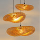 Rattan Gewebtes Bambus -Pendellicht - Led - Licht