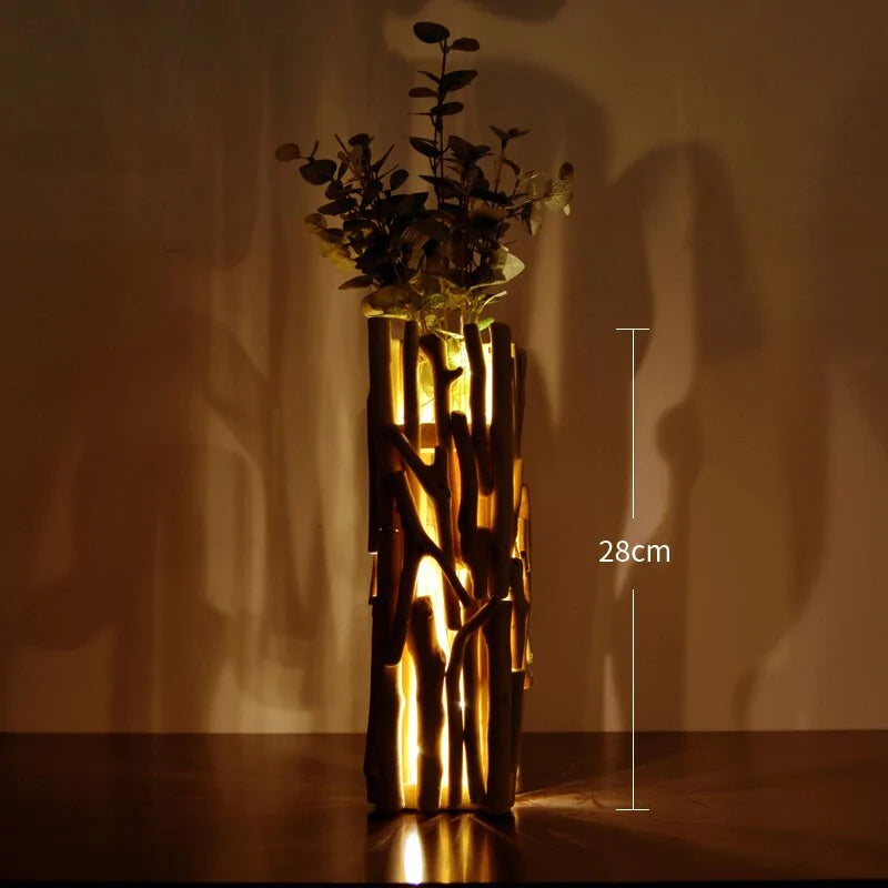 Natürliche Brenches Vase | Vollholz