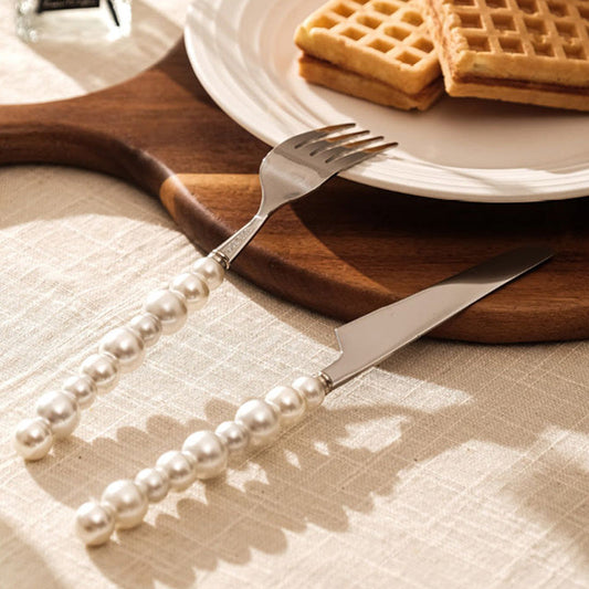 Perlengriff Besteck 4 Teilig Set
