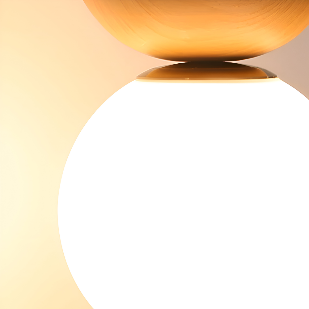 Frendorf | Perle LED-Deckenleuchte - Japanische Kugel Pendelleuchte - Orb Semi Flush Mount Beleuchtung