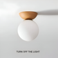 Frendorf | Perle LED-Deckenleuchte - Japanische Kugel Pendelleuchte - Orb Semi Flush Mount Beleuchtung