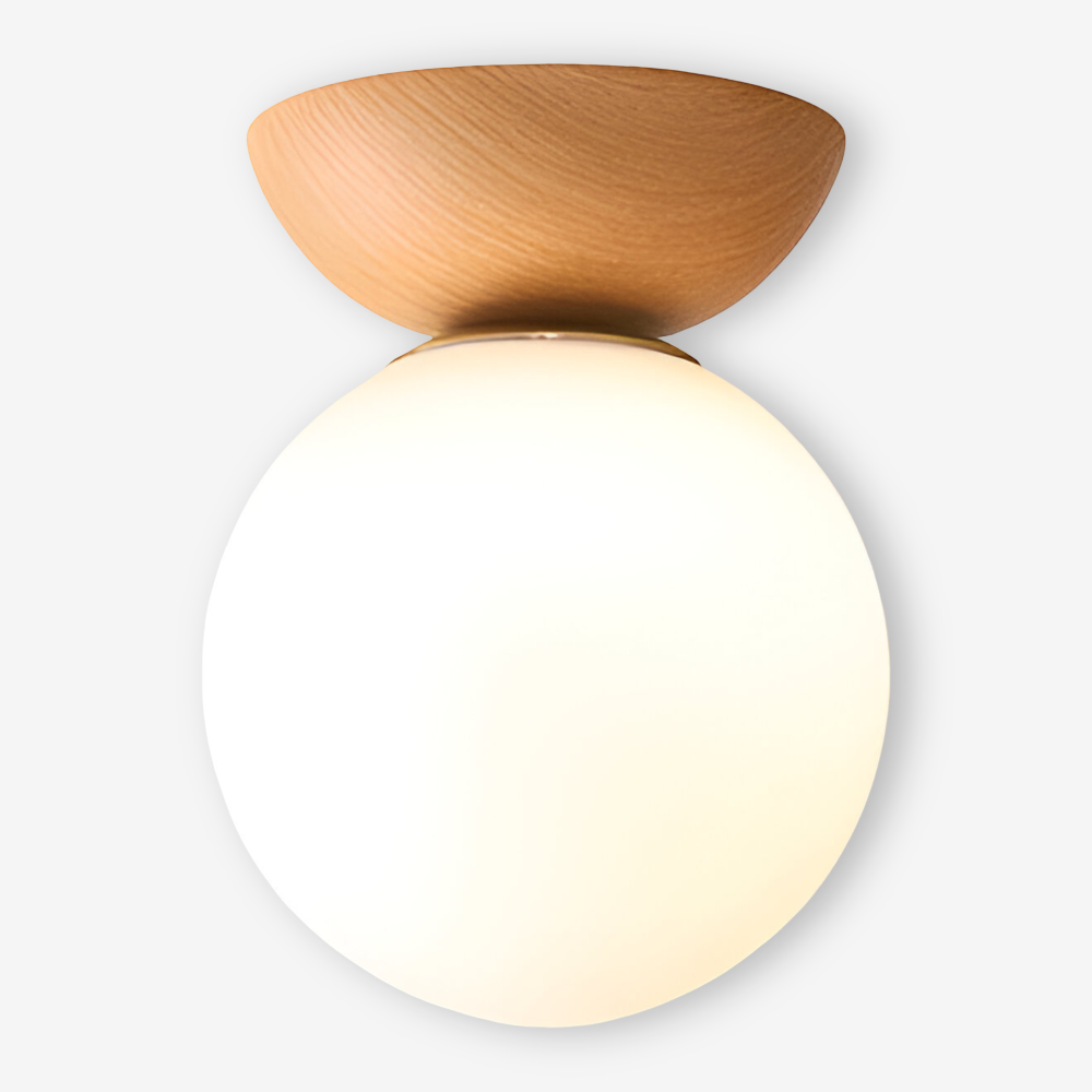 Frendorf | Perle LED-Deckenleuchte - Japanische Kugel Pendelleuchte - Orb Semi Flush Mount Beleuchtung
