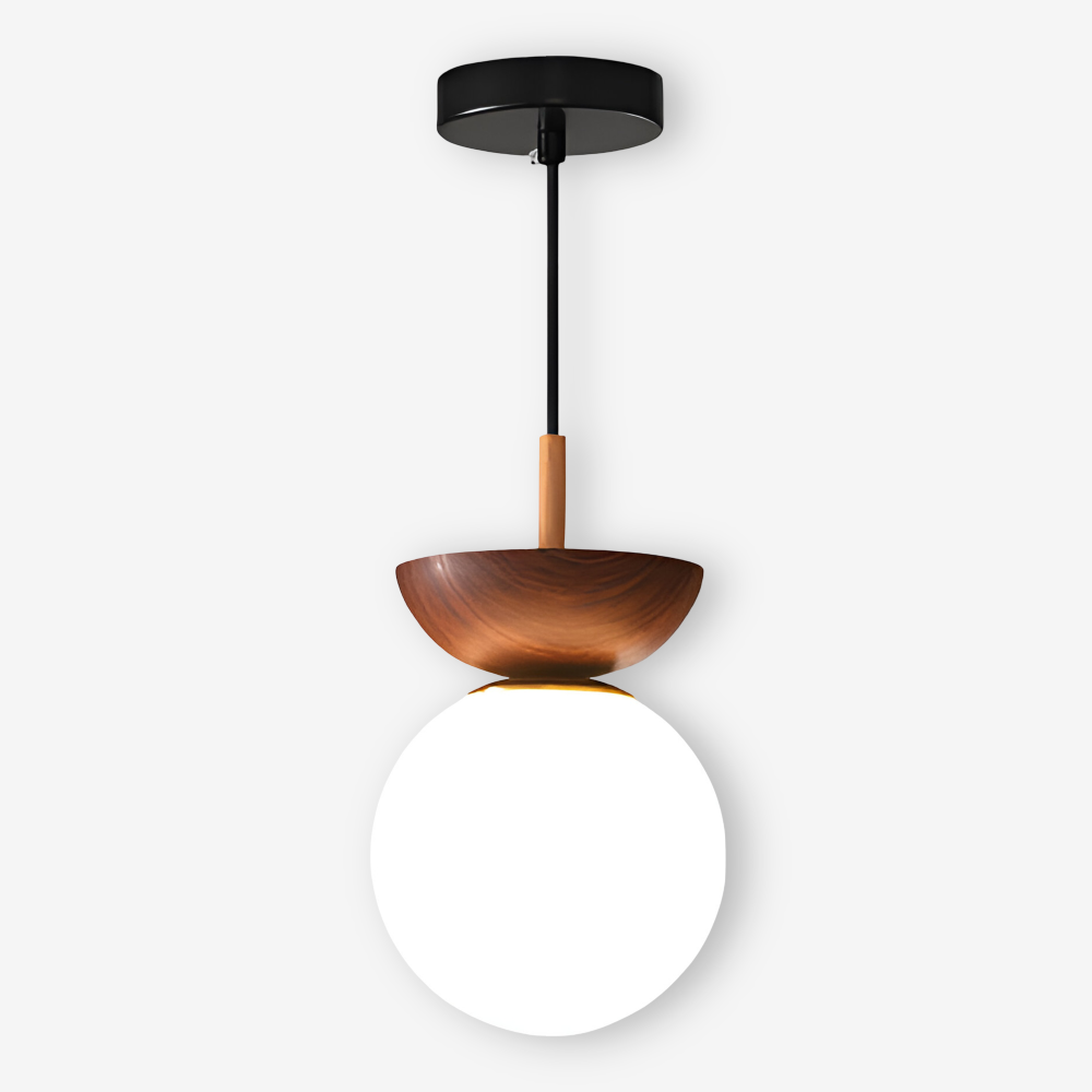 Frendorf | Perle LED-Deckenleuchte - Japanische Kugel Pendelleuchte - Orb Semi Flush Mount Beleuchtung