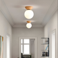 Frendorf | Perle LED-Deckenleuchte - Japanische Kugel Pendelleuchte - Orb Semi Flush Mount Beleuchtung