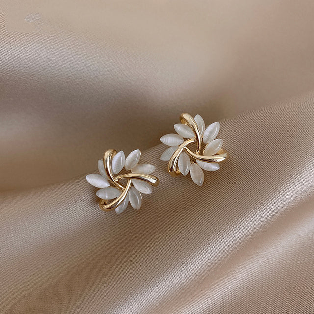 Frendorf | Elegante und exquisite opalpetal kreis ohrstecker in gold