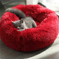 Runder Plüsch beruhigender Donut-Katzenbett-Nest