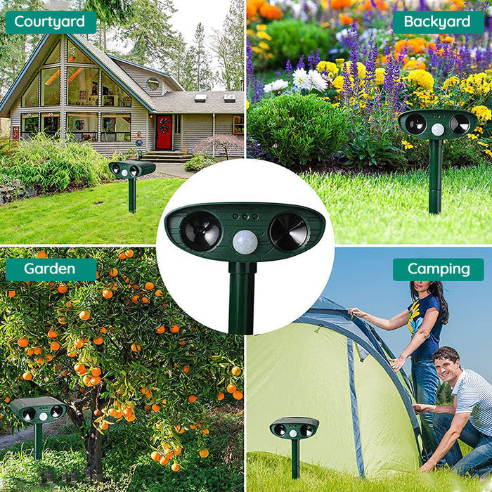 Frendorf |  Waschbär Outdoor Ultrasonic Repeller - Solarbetriebener Ultrasonic Tier- und Schädlingabwehr - Befreien Sie sich innerhalb von 48 Stunden von Waschbären