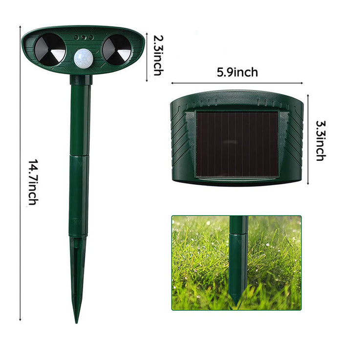 Frendorf |  Waschbär Outdoor Ultrasonic Repeller - Solarbetriebener Ultrasonic Tier- und Schädlingabwehr - Befreien Sie sich innerhalb von 48 Stunden von Waschbären
