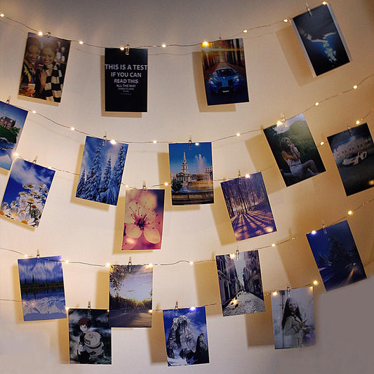 Foto Wand Lichterkette