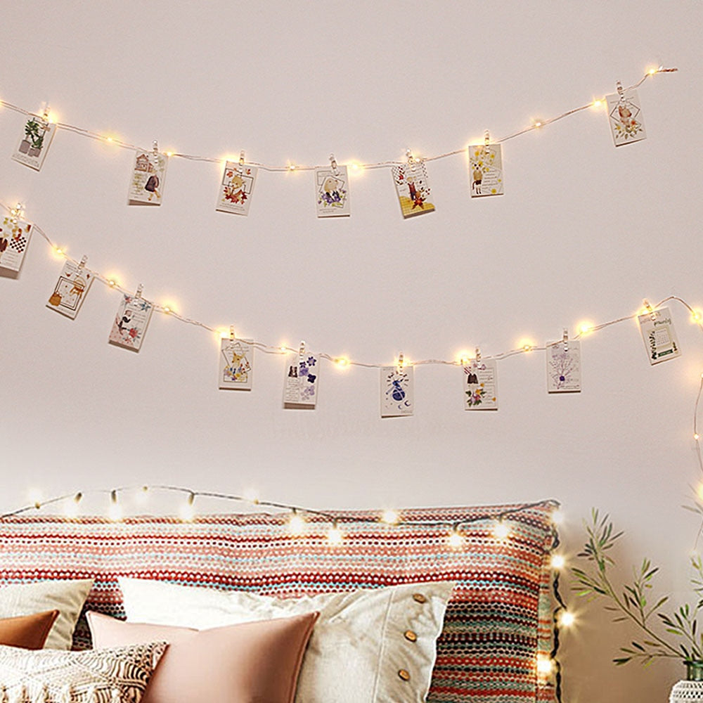 Foto Wand Lichterkette