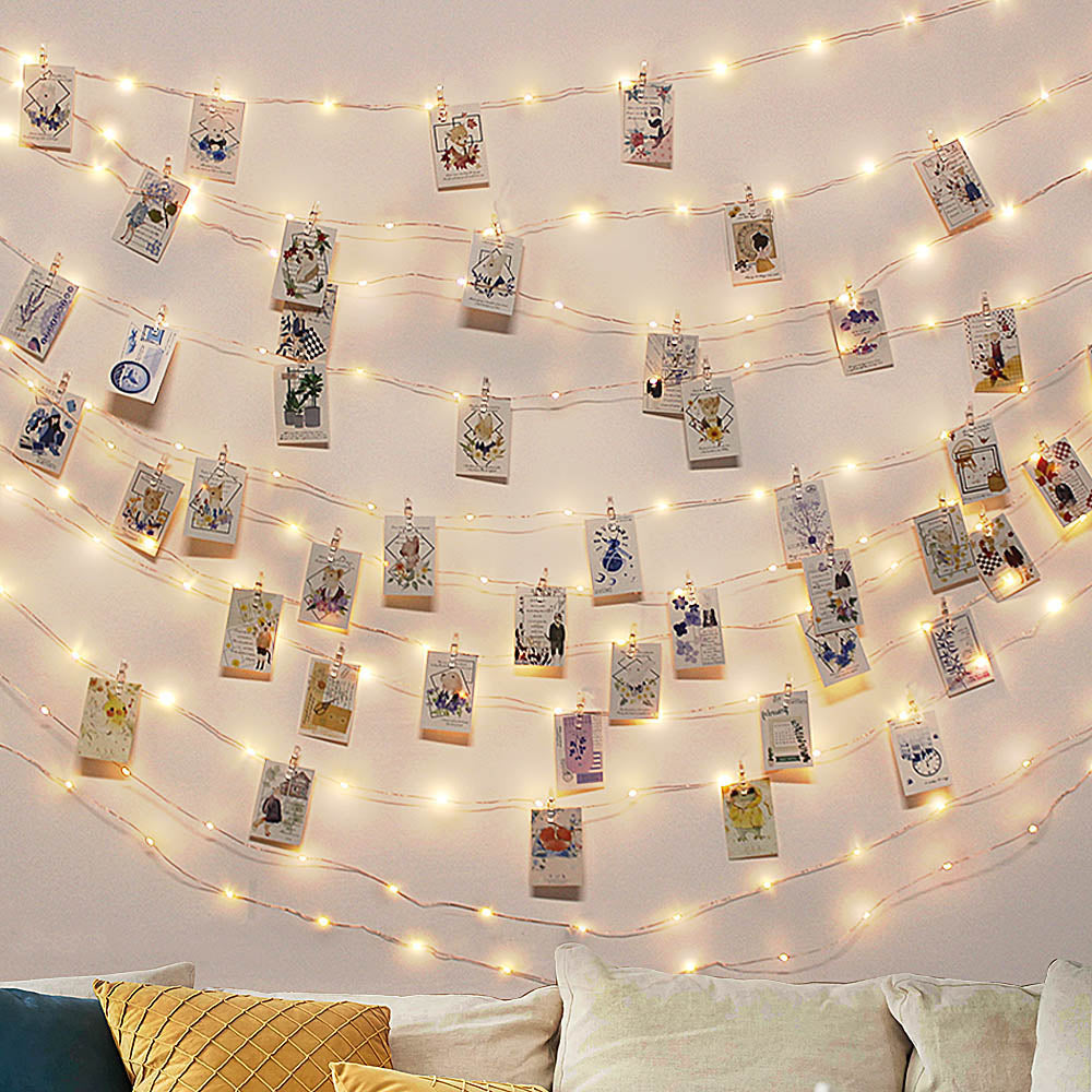 Foto Wand Lichterkette