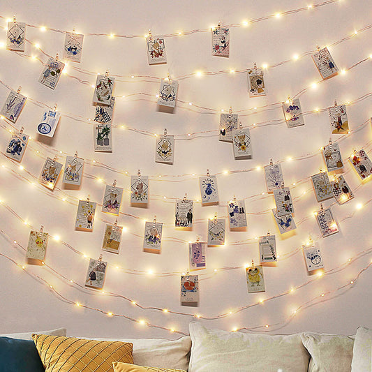 Foto Wand Lichterkette