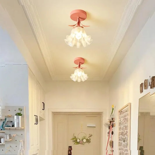 Frendorf | FleurTiffany Französische Tiffany-Deckenleuchte | Blumenmuster | Elegantes Jugendstil-Design für Ihr Zuhause