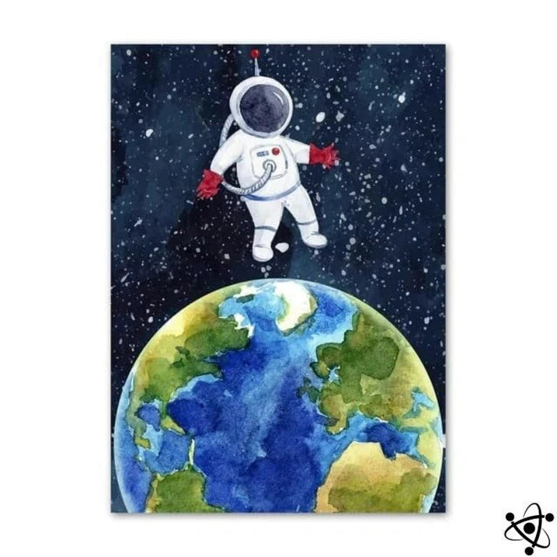 Plakatfarbe Kinder Astronaut & Erde