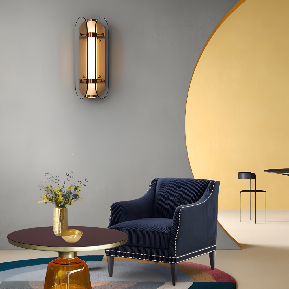 Frendorf | PrismGlos Wandleuchte - Glas Wandleuchte - Ellipse Wandleuchte Design - Moderne Wandleuchten LED