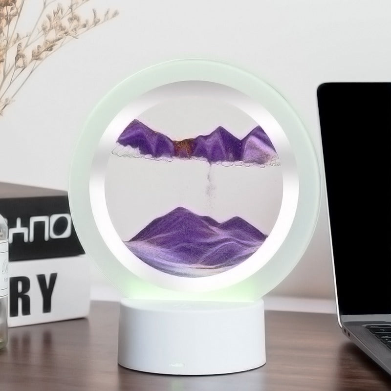 Frendorf | LumenFlow Quicksand 3D USB Tischlampe | Nachtlicht mit Touch-Schalter | 7 Farben