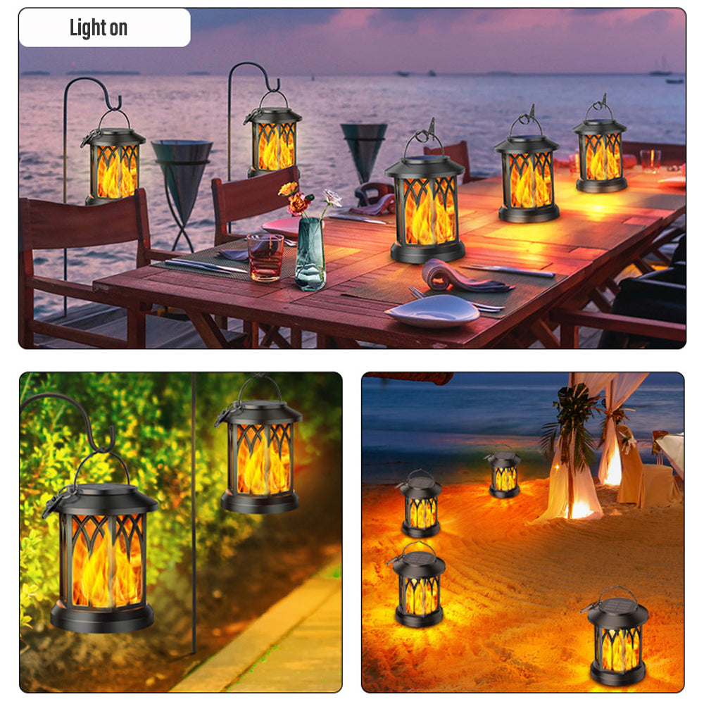 FlameGlow™ - Hängende Solar-Flammenlaterne (2er-Pack)