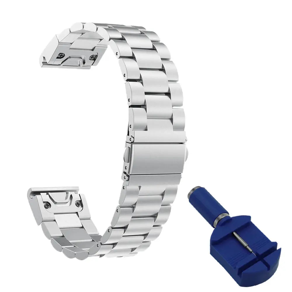 Frendorf | SteelGuard Luxe Edelstahlband für Garmin Fenix 8X, Epix Gen 2, Instinct & mehr