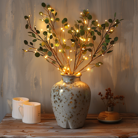 Frendorf | FairyGlow Olivenzweig LED Lichterkette | Feenlicht Dekoration | Stimmungsvolle Beleuchtung für Zuhause