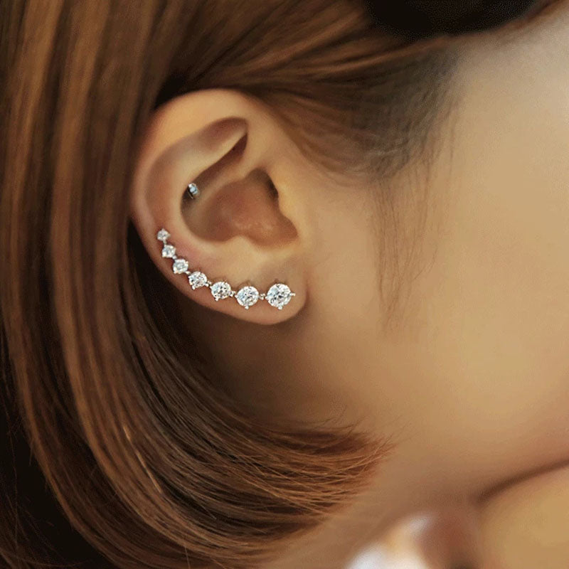Frendorf | Glamour | Glänzender Zirkon 925 Sterling Silber Ohrring