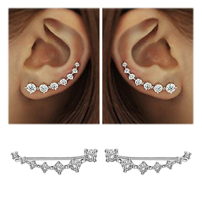 Frendorf | Glamour | Glänzender Zirkon 925 Sterling Silber Ohrring