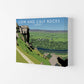 Kuh und Kalb Felsen Ilkley Gerahmter Digitaldruck