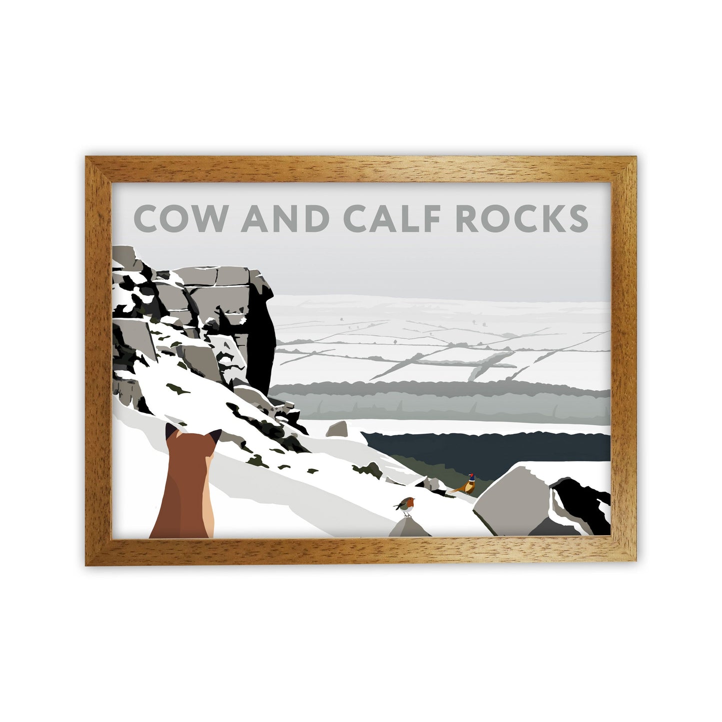 Kuh-Und-Kalb-Felsen Im Schnee
