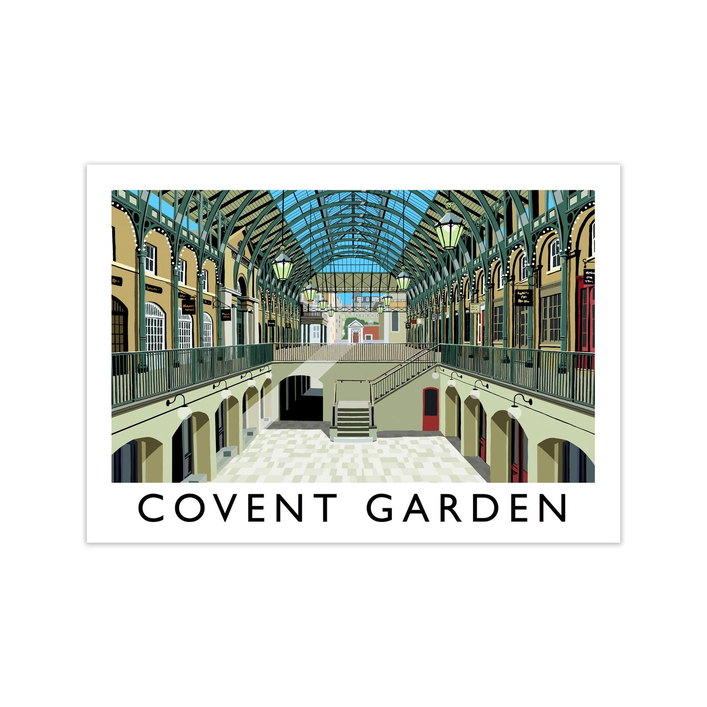 Covent Garden London Vintage Reise Kunst Poster